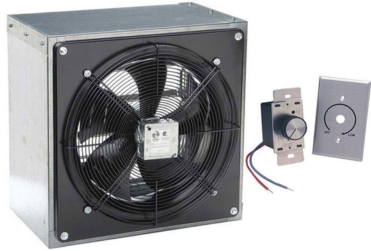 14" Exhaust Fan - Axial - 1,839 CFM - 120 Volt - 1 Phase - 1/4 HP - Direct Drive
