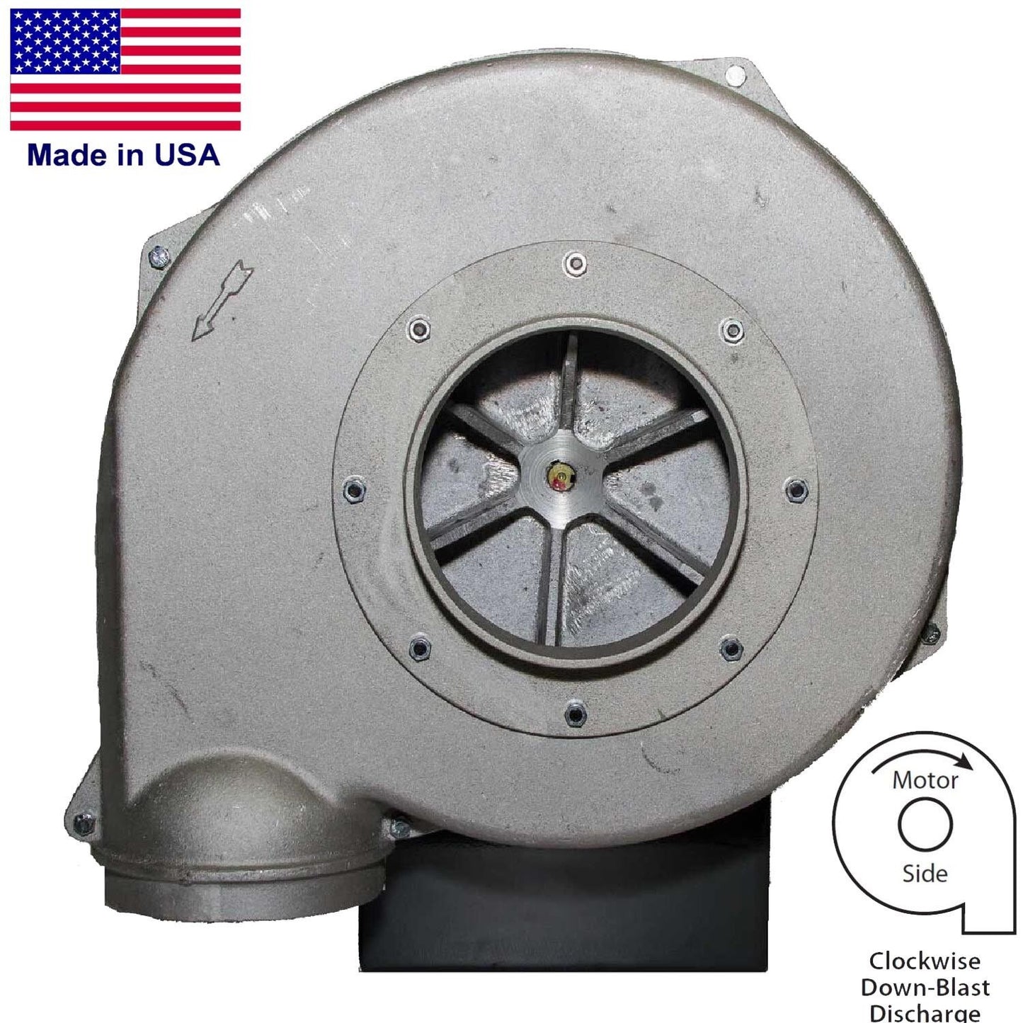 ALUMINUM CENTRIFUGAL BLOWER - 865 CFM - 115/230 V - 1 Ph - 1 Hp - 7" In / 6" Out