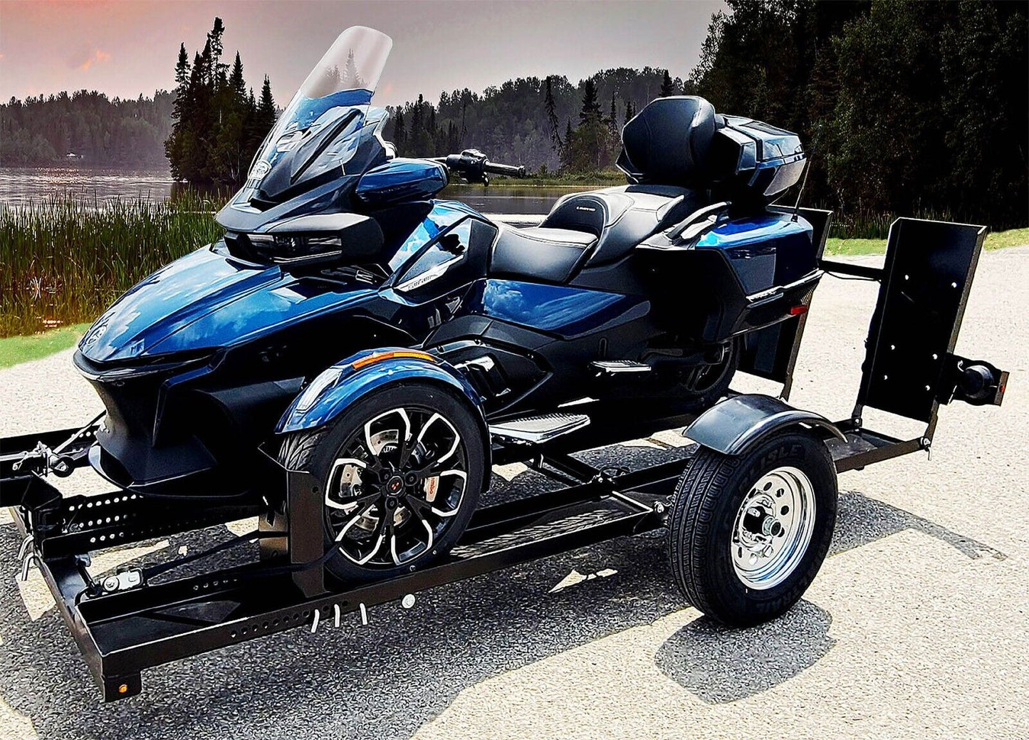Canam Spyder RT / F3 / Ryker Motorcycle Trailer - 2943 lbs Capacity - Foldable