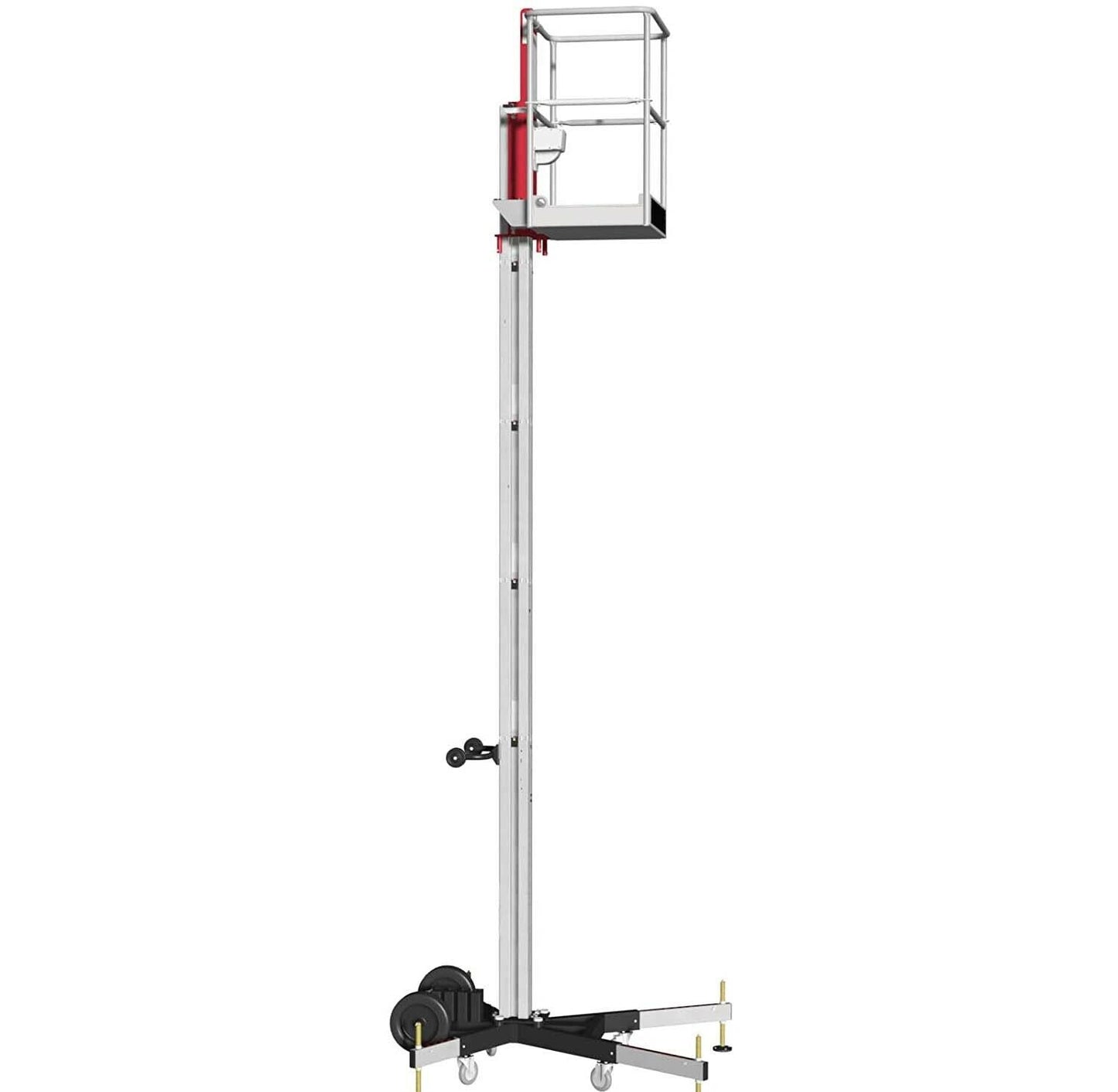 Drill Operated PLATFORM LIFT - 25.5 ft Height - 26"x30" Platform - 350 lbs Cap