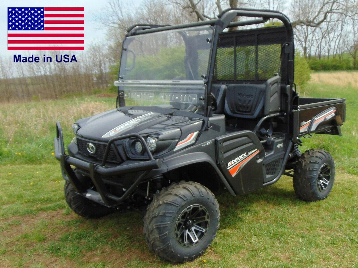 HARD WINDSHIELD for Kubota Sidekick RTV XG850 - Polycarbonate - Commercial