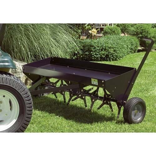 48" Tow Behind Plug AERATOR - 32 Heat Treated Spoon - 3" Penetration - Pin Hitch
