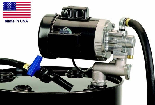 Oil Transfer Pump - 8 GPM - 115 Volt - 1 HP - Drum Barrel Mounted - Self-Priming