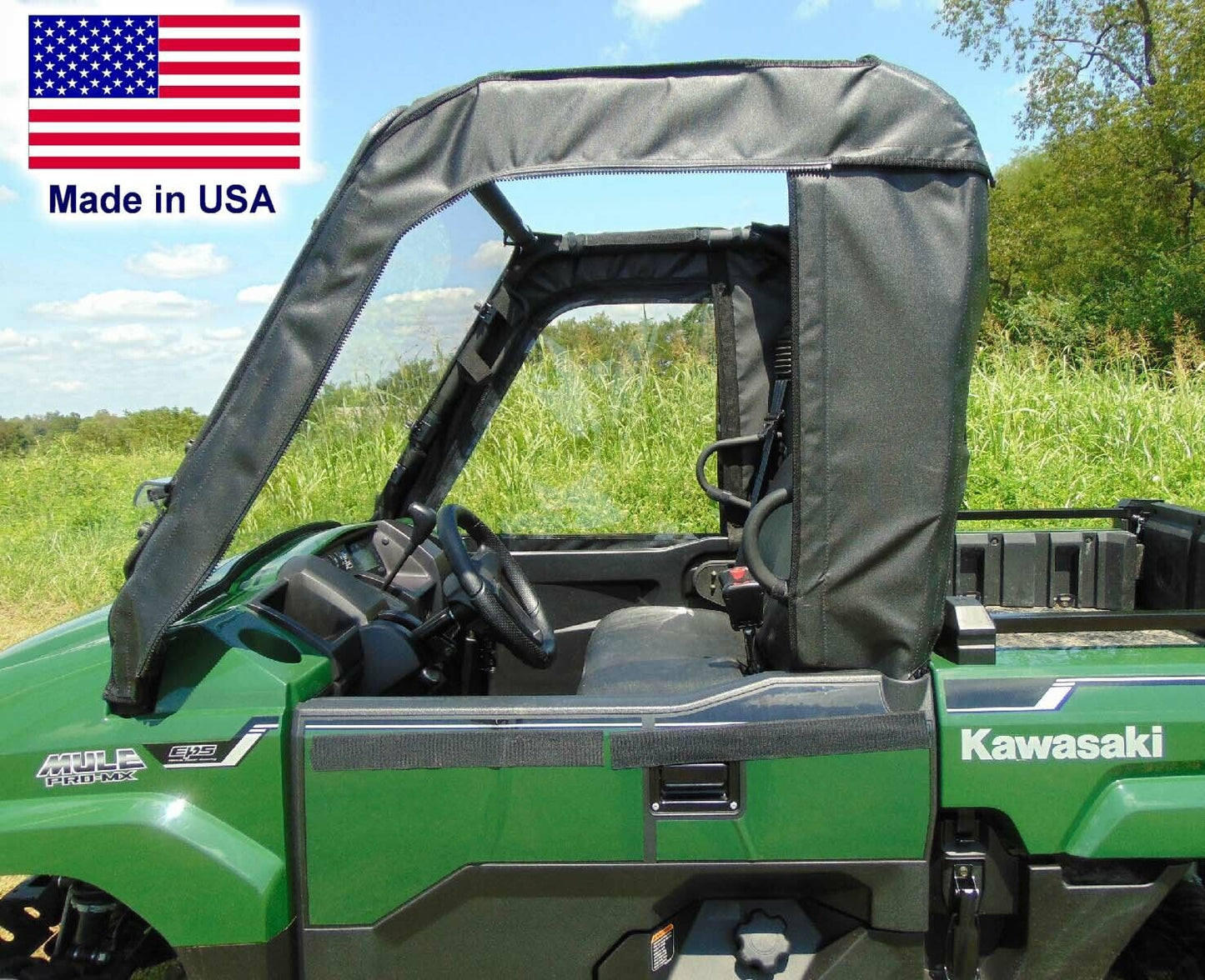 DOORS and REAR WINDOW for Kawasaki Mule Pro MX, FX, SX, & DX - Soft Material