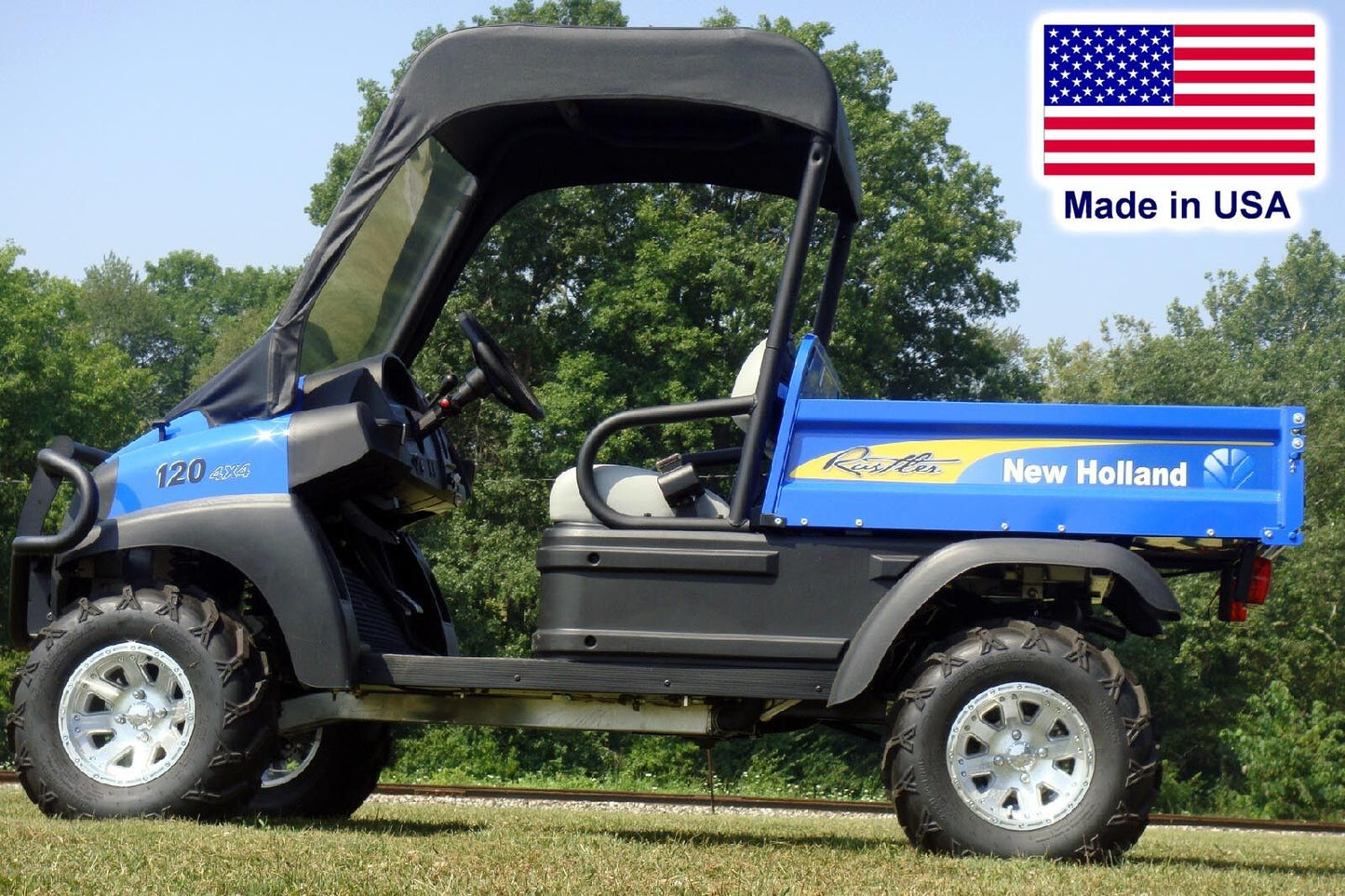 New Holland Rustler VINYL WINDSHIELD and ROOF COMBO - Soft Top - Puncture Proof