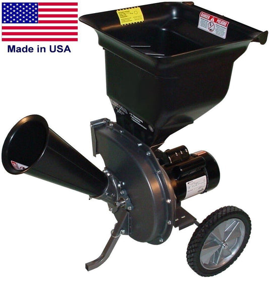 ELECTRIC WOOD CHIPPER & SHREDDER - 1.5 HP - 110/120 V - 13.4 Amps - 2 1/2" dia