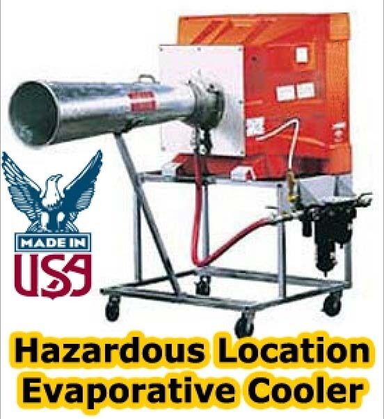 Portable Evaporative Cooler - 16" Direct Drive - 7 Amps - Hazard Explosion Proof