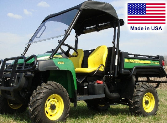 HARD WINDSHIELD and ROOF COMBO for John Deere TS TX & Turf Gator - Soft Top