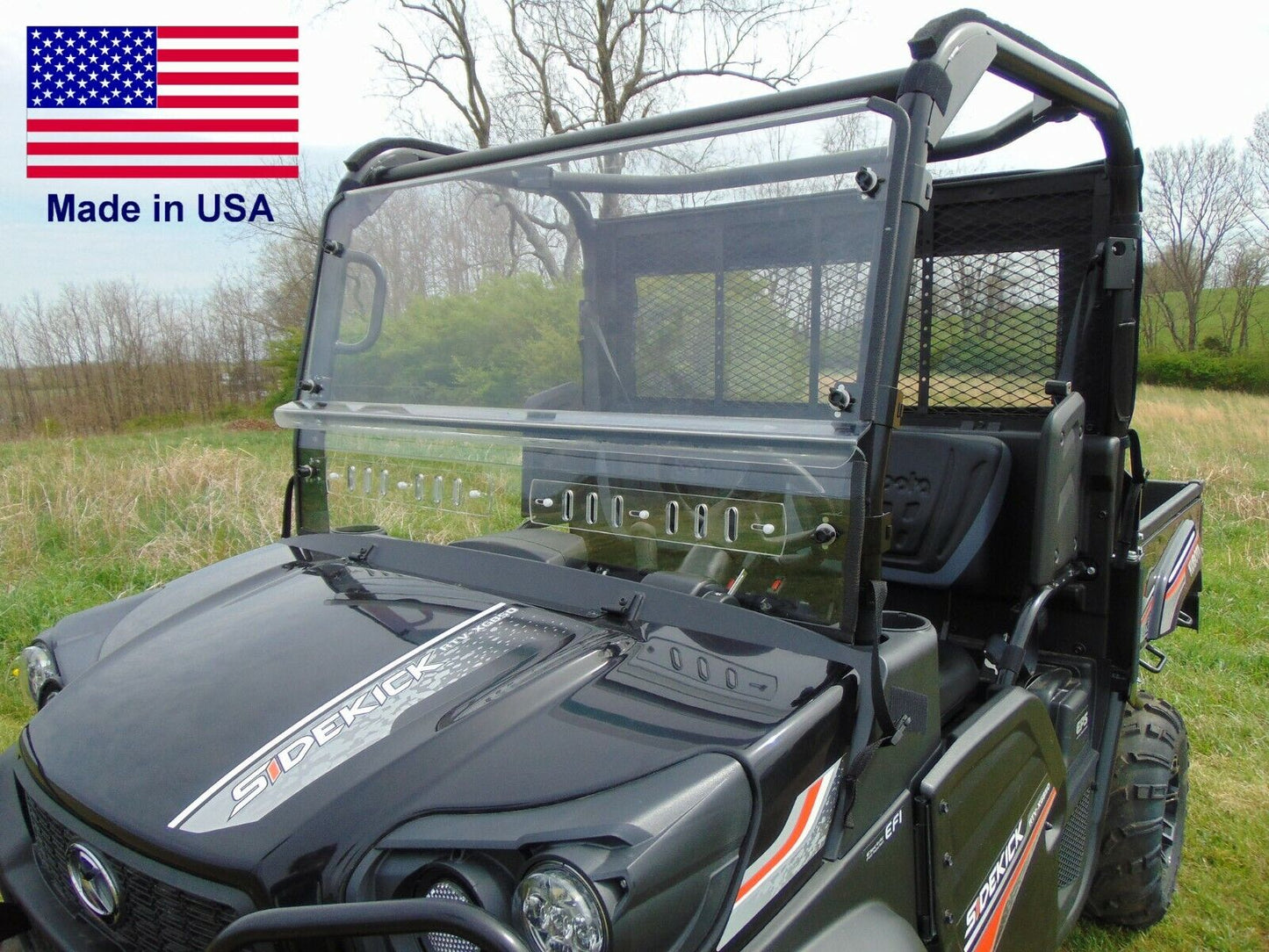 HARD WINDSHIELD for Kubota Sidekick RTV XG850 - Polycarbonate - Commercial