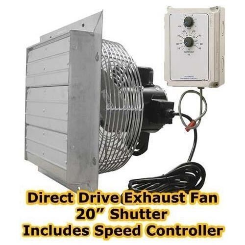 20" Exhaust Fan - 3,850 CFM - 115/230 Volts - Variable Speed - Speed Controller