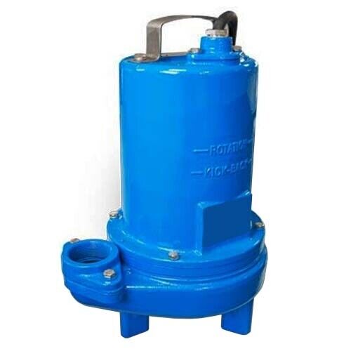 Submersible SEWAGE TRASH Pump - 2" Out - 184 GPM - 115 V - 1/2 HP - Self Priming