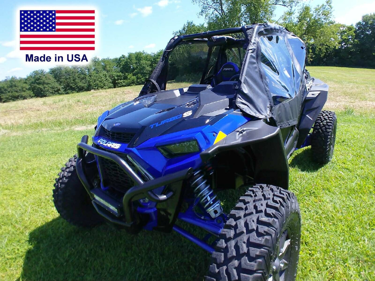 DOORS & REAR WINDOW for Polaris RZR XP Turbo S - Soft Material - Vinyl Windows