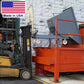 FORKLIFT HOPPER Bin - 7,000 lbs Cap - Self Dumping - 1/3 Cubic Yd - 7 Gauge Wall
