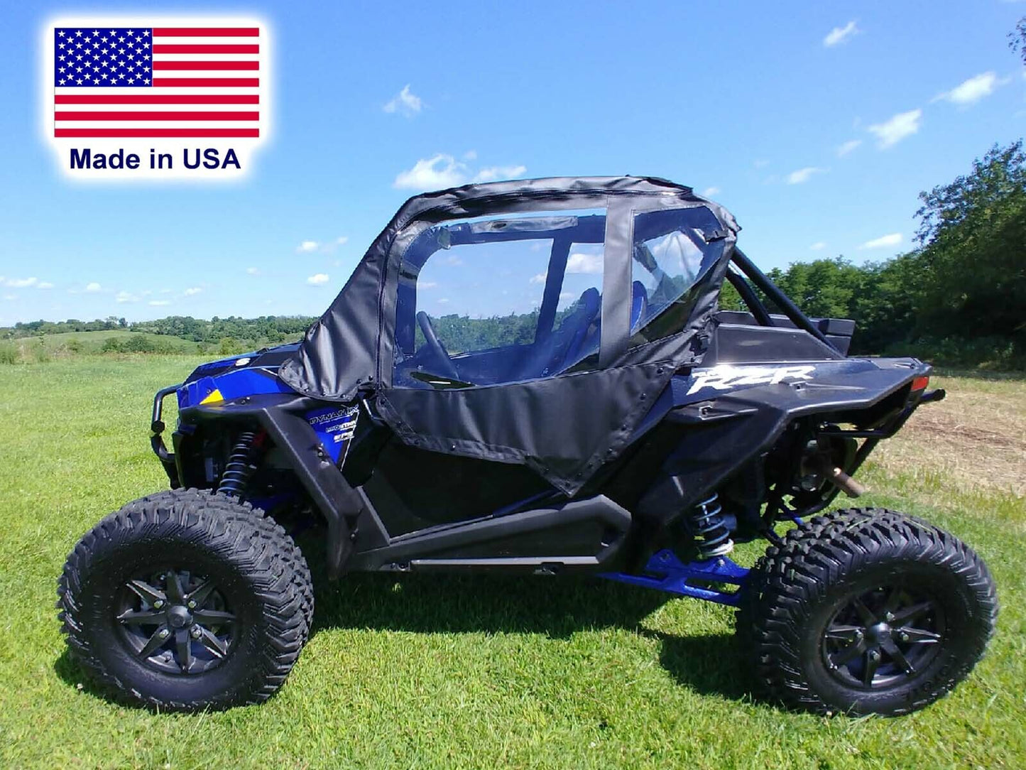 DOORS & REAR WINDOW for Polaris RZR XP Turbo S - Soft Material - Vinyl Windows