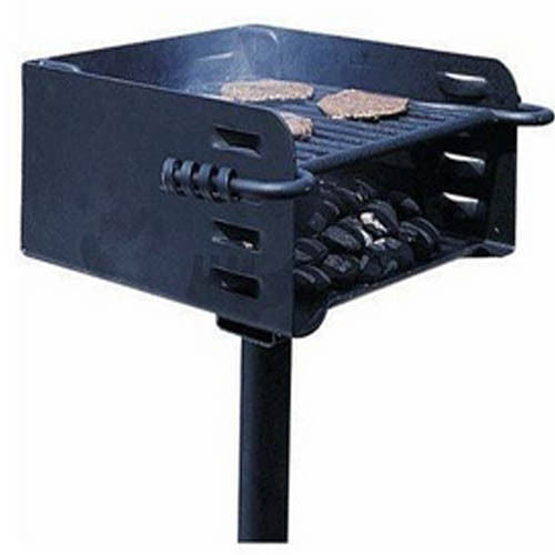 GRILL - PARK STYLE - All Steel - Heavy Duty - 16" Square Firebox - Commercial