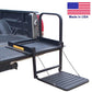 Tailgate Step Ladder - For Flatbed Trucks or Trailers - 300 lbs Cap - Hand Rail
