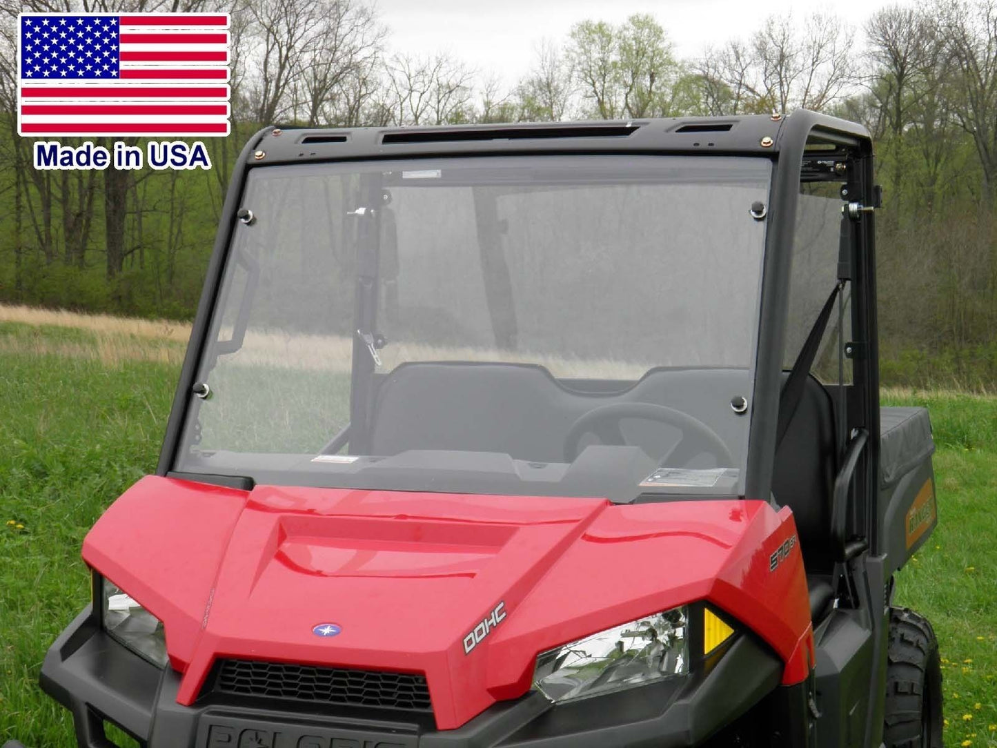 Hard Windshield for Polaris Ranger 570 Mid Size - Commercial - Polycarbonate