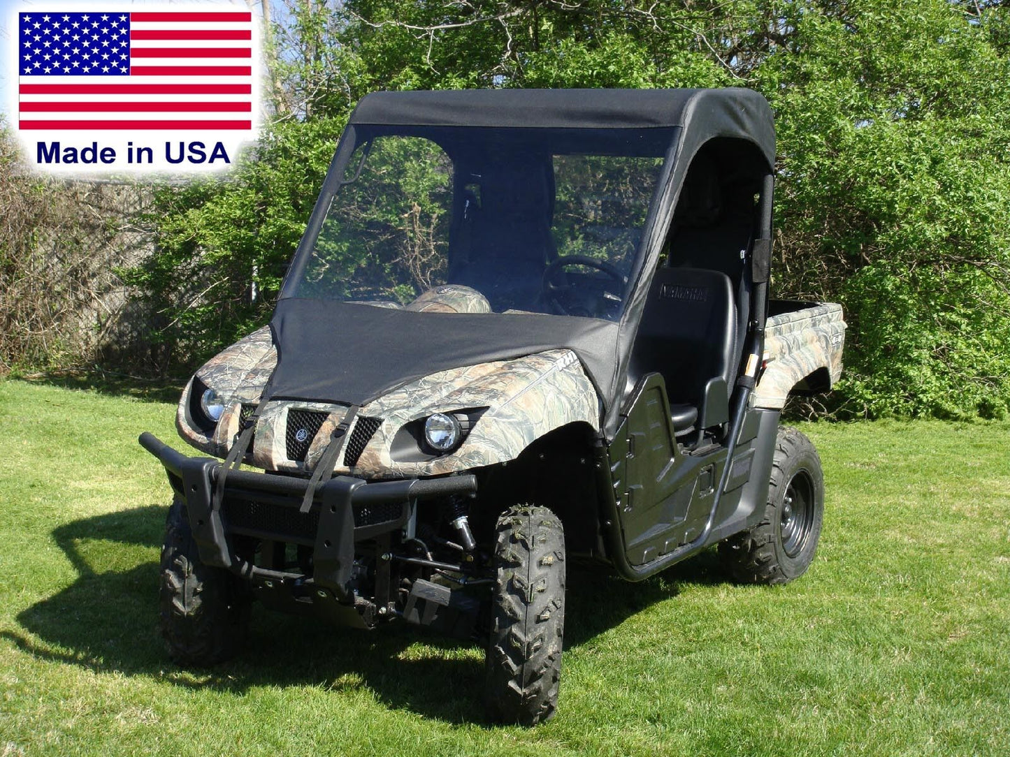 Yamaha Rhino VINYL WINDSHIELD and ROOF Combo - Soft Top - Puncture Proof