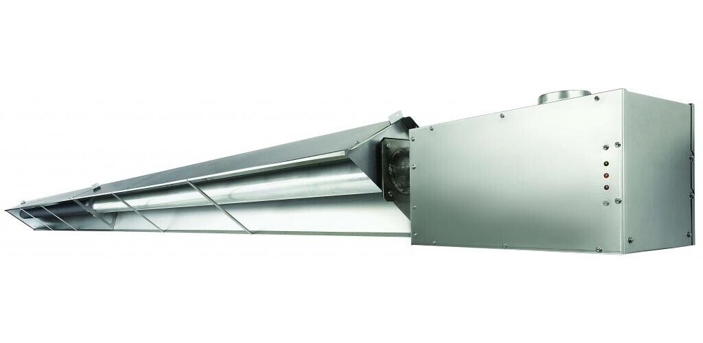 20 ft Infrared TUBE HEATER - Natural Gas - 100,000 BTU - 120 Volts - Commercial