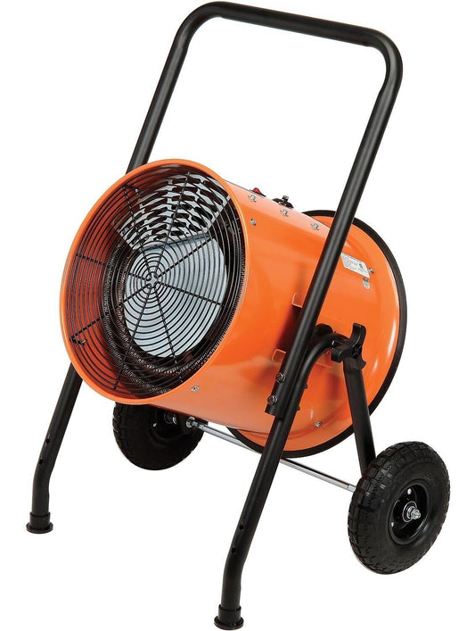 Portable Electric Heater - 208 Volts - 3 Phase - 51,180 BTU - 1,500 CFM - Floor