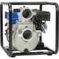 Portable WATER PUMP - 3" In and Out - 264 GPM - 7 HP - Gas Engine - 85 ft Head