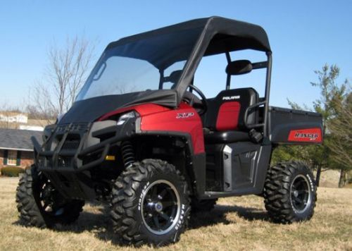 VINYL WINDSHIELD and ROOF Combo for Polaris Ranger 400 - Travels Highway Speed