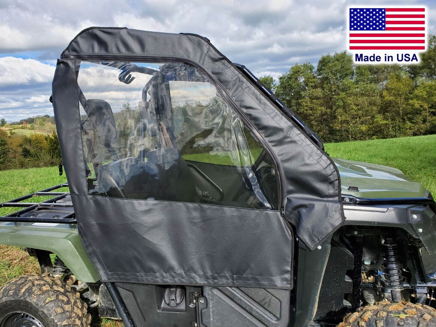 DOORS for Honda Pioneer 500 - Soft Material - Vinyl Windows - Withstands Hwy Spd