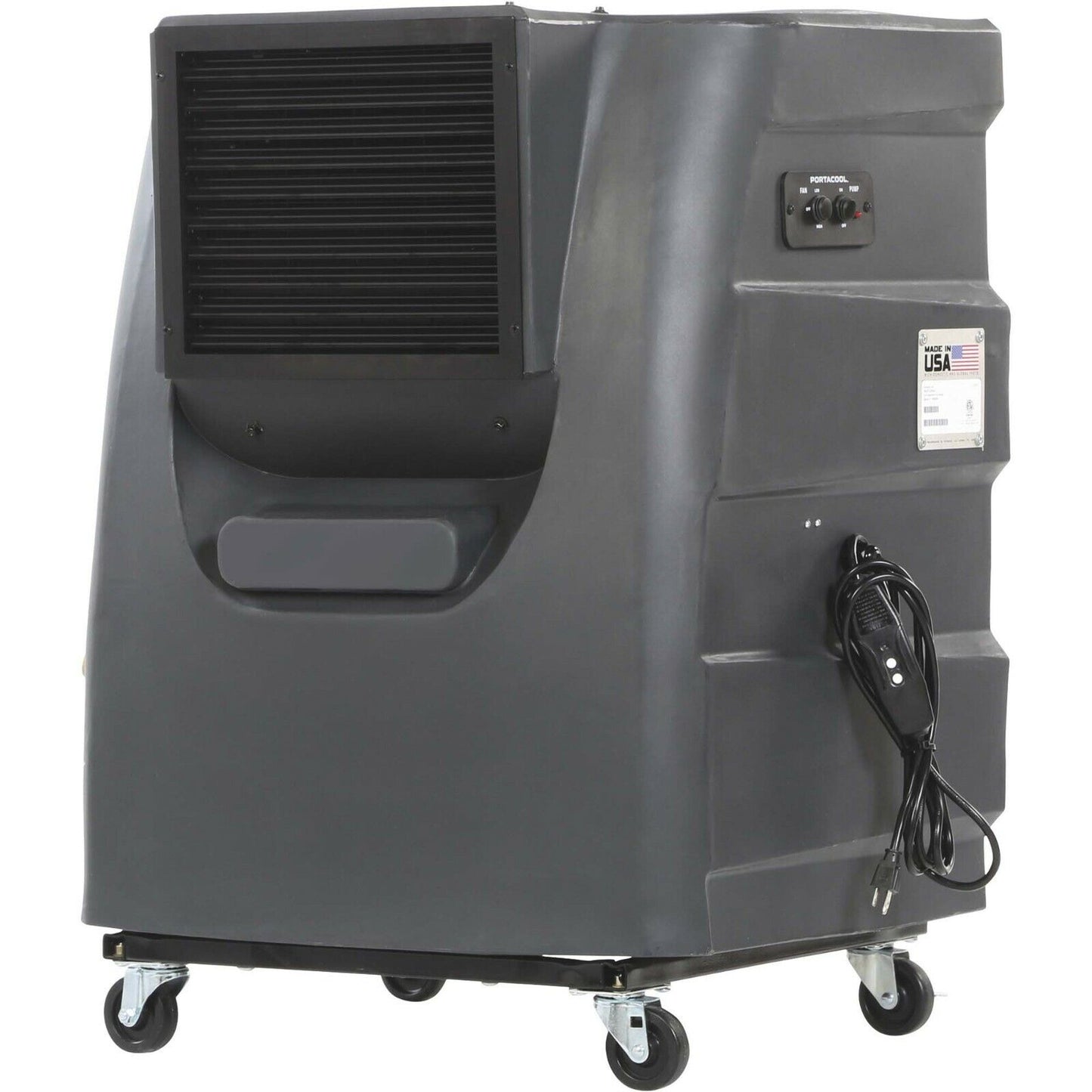 Portable Evaporative Cooler - Direct Drive - 2 Speed - 16 Gallon - Industrial