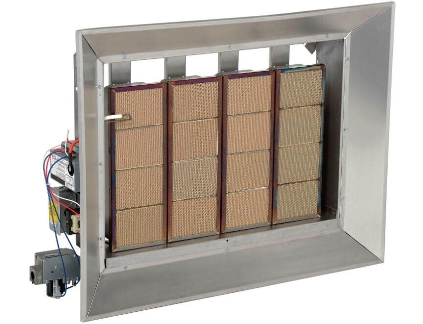 Infrared Natural Gas Heater - 100,000 BTU - 120 Volts - Aluminum Reflectors