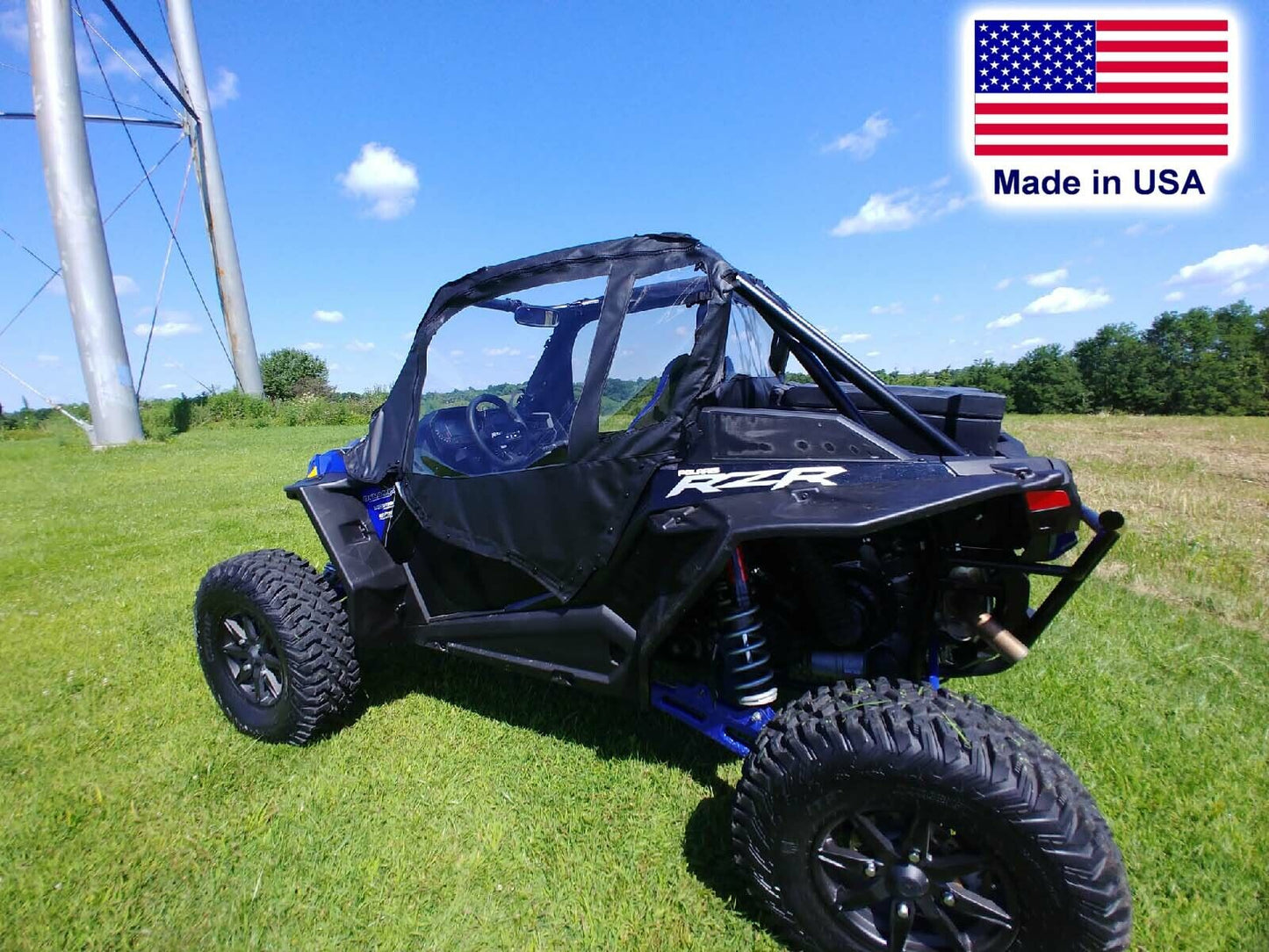 DOORS & REAR WINDOW for Polaris RZR XP Turbo S - Soft Material - Vinyl Windows