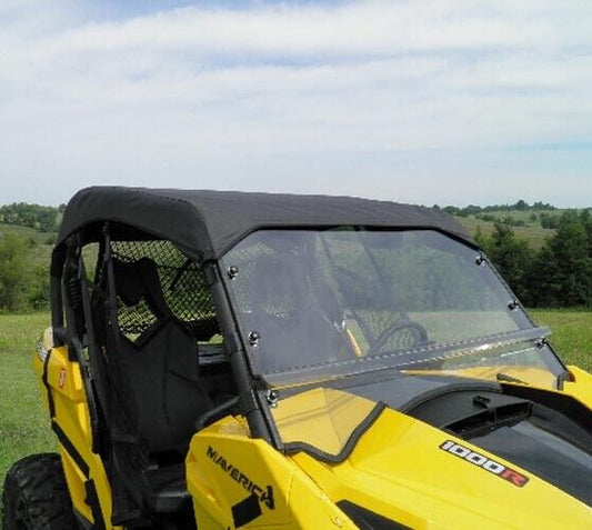 HARD WINDSHIELD & ROOF for Can Am Maverick - Soft Material - Withstands Hwy Spds