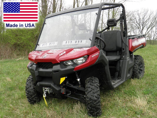 CanAm Defender HARD WINDSHIELD - Polycarbonate - Commercial - Withstands Hwy Spd