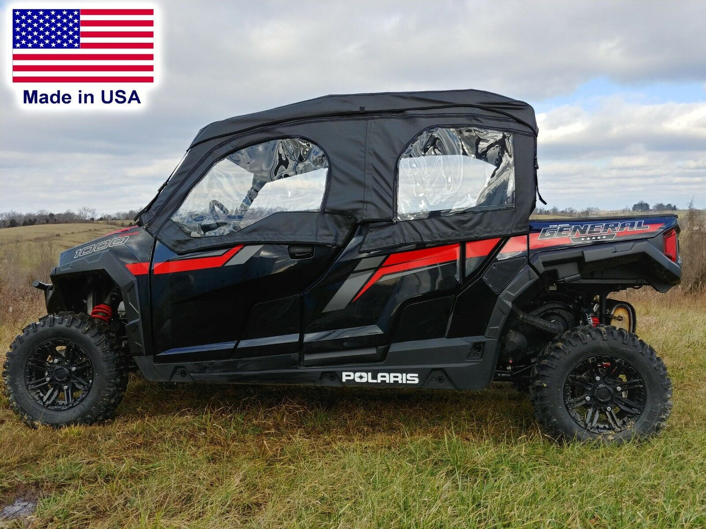 Polaris General 4 Enclosure for Existing Windshield - Doors, Roof, & Rear Window