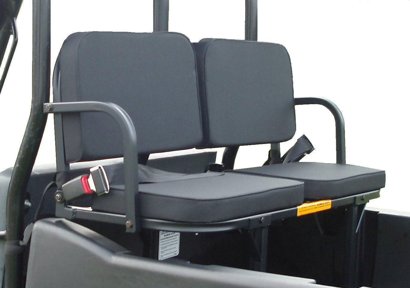 Polaris Ranger REAR ADDON SEATS - 300 Lbs Cap - Safety Belts - Install Bracket