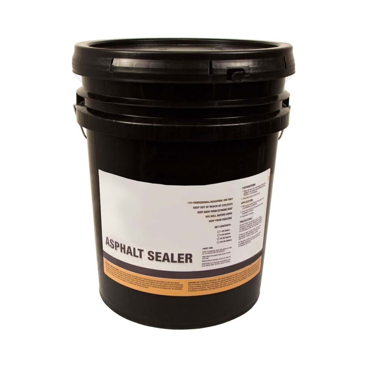 5 Gallon Asphalt Emulsion - Driveway Sealer - Drys in 24 Hours - Commercial Duty