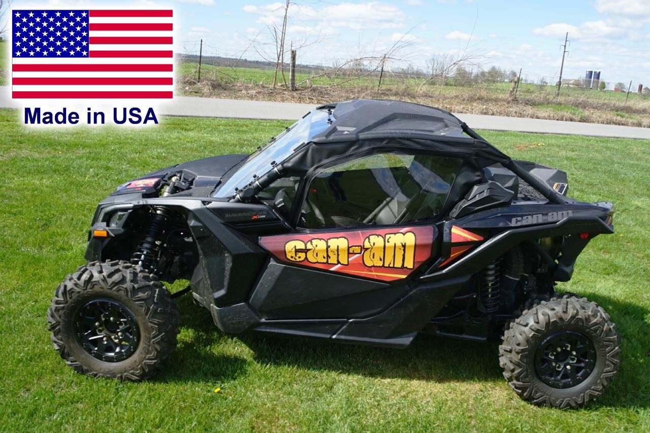 Can Am Maverick X3 DOORS and REAR WINDOW - Soft Material - Puncture Proof