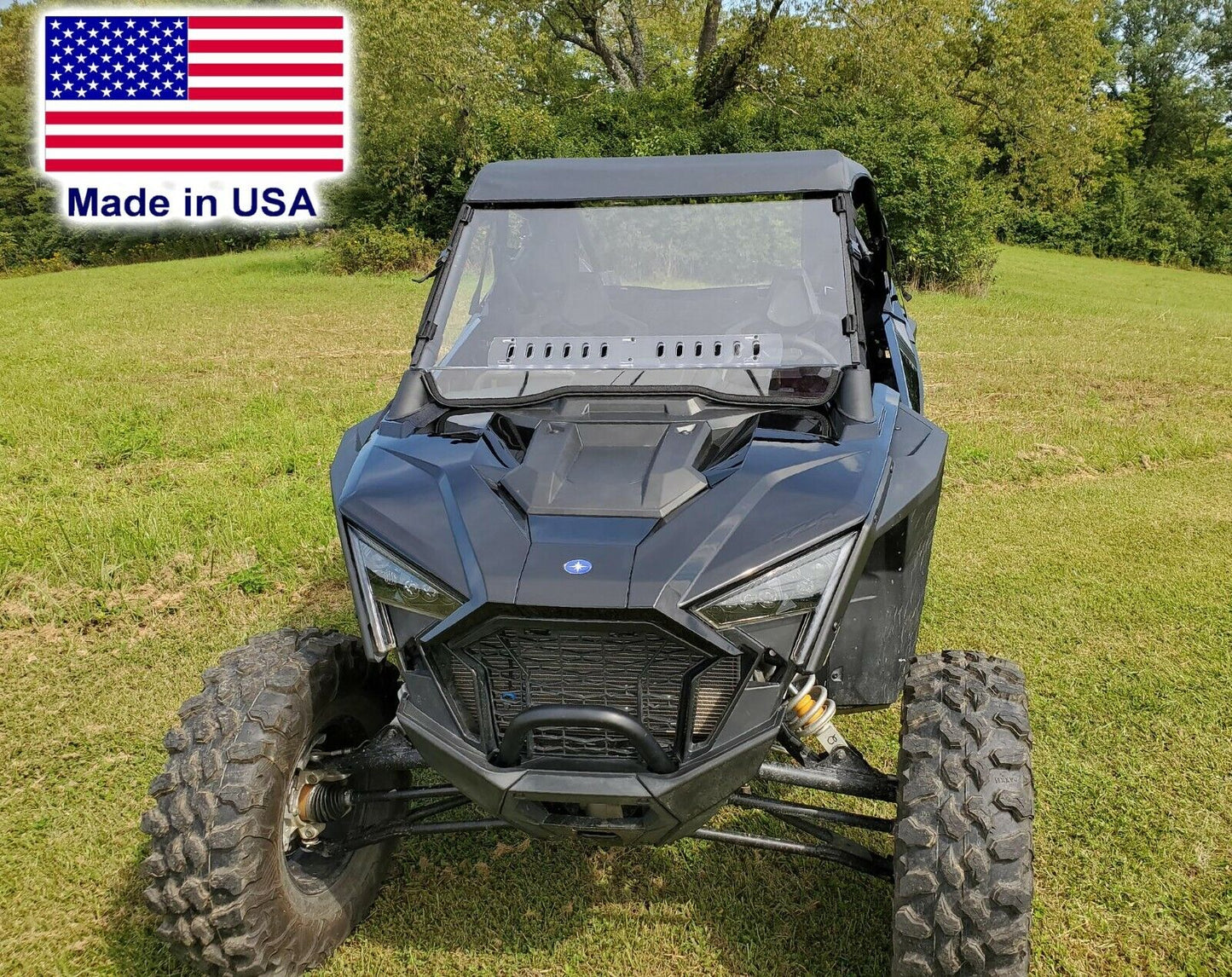 HARD WINDSHIELD & ROOF for POLARIS RZR PRO XP - Soft Top - Withstands Hwy Speeds