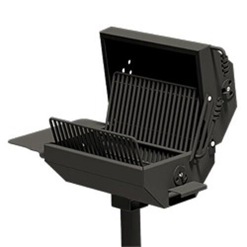 GRILL - PARK STYLE - 320 sq inch Cooking Area - Steel - Side Shelf - Smoker Kit