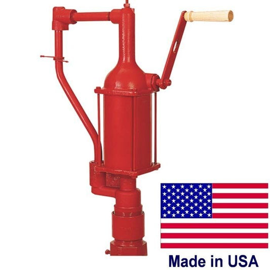 Iron Hand Pump - Fuel Transfer - 1 Quart or Liter Per Stroke - Industrial - USA