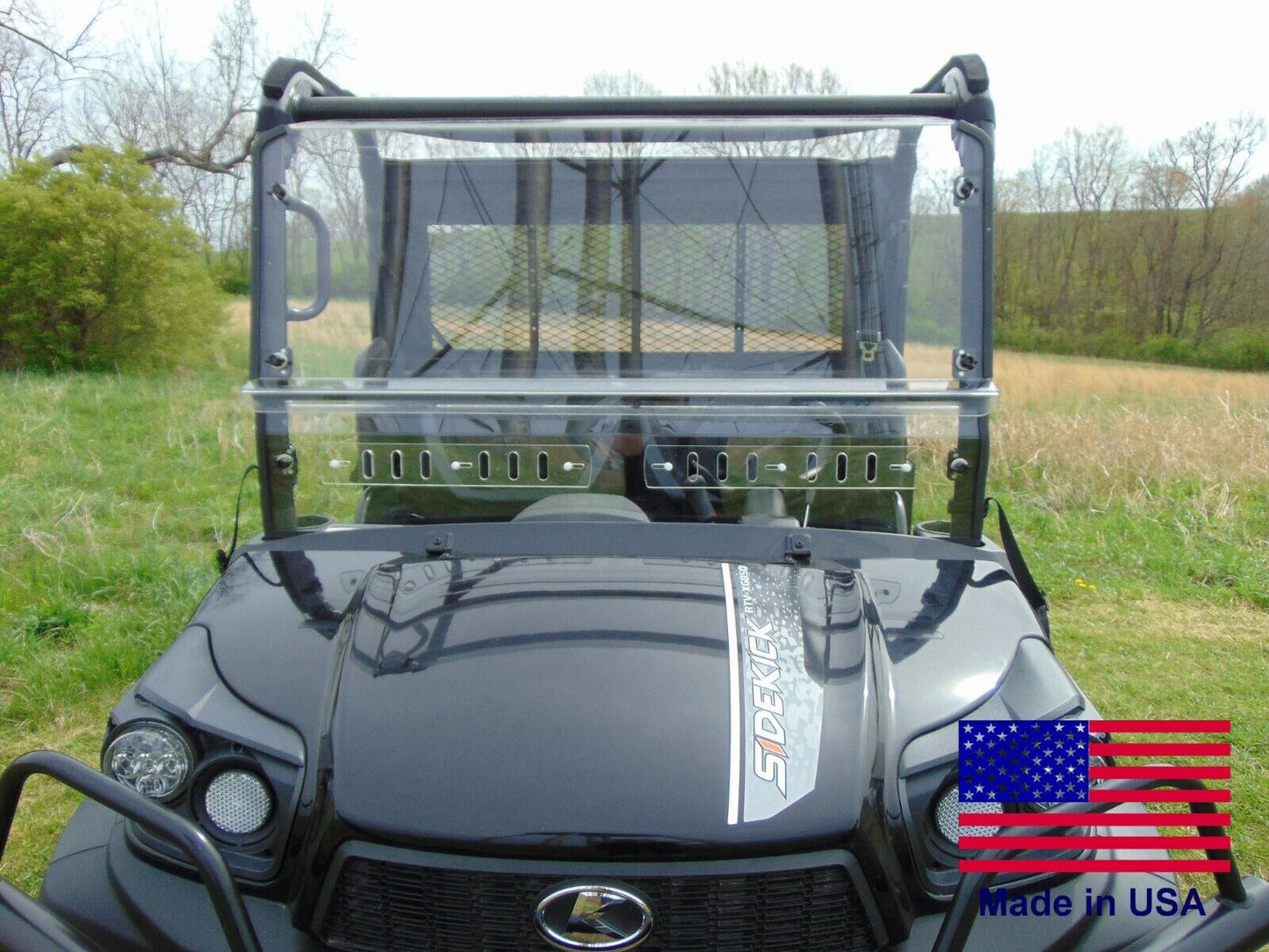 HARD WINDSHIELD for Kubota Sidekick RTV XG850 - Polycarbonate - Commercial