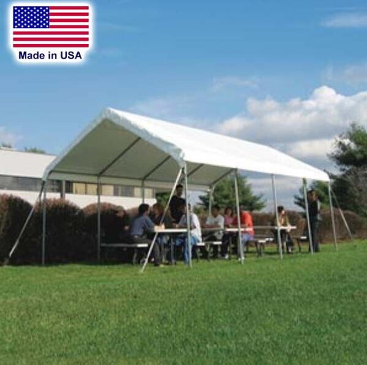 Outdoor Canopy - 10 ft W x 10 ft L - Commercial Duty - 14 Gauge Steel Tube Frame