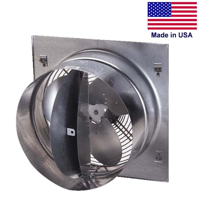 12" Exhaust Fan - Butterfly Damper - 930 CFM - 115/230 Volts - 1 Ph - Variable