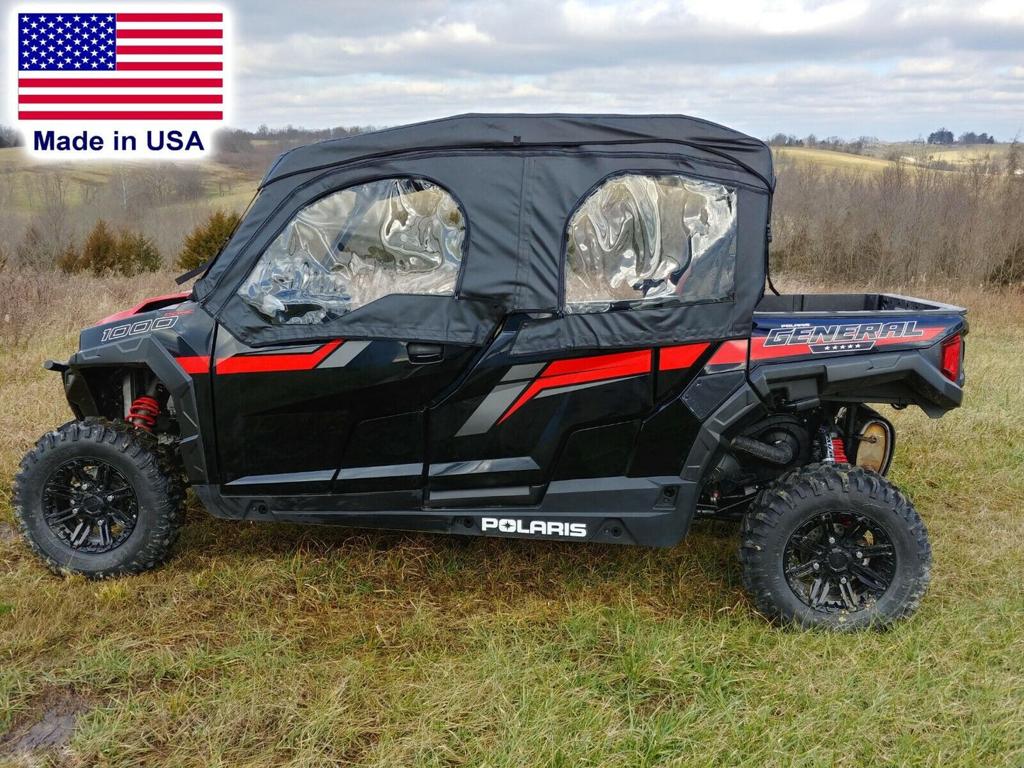 Polaris General 4 Enclosure for Existing Windshield - Doors, Roof, & Rear Window