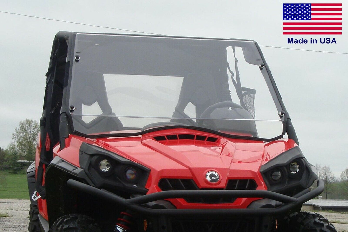 HARD WINDSHIELD & ROOF for Can Am Commander - Soft Top - Heavy Duty - Commercial