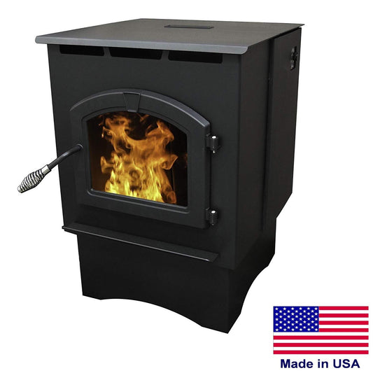 Pellet Stove Heater - 35,000 BTUs - 1450 sqft - 40 lbs Hopper - Mobile Home Safe