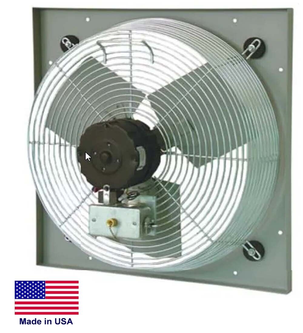 30" Wall Exhaust Fan - 3950 CFM - 120 Volts - 1 Phase - 2 Speed - Pull Chain