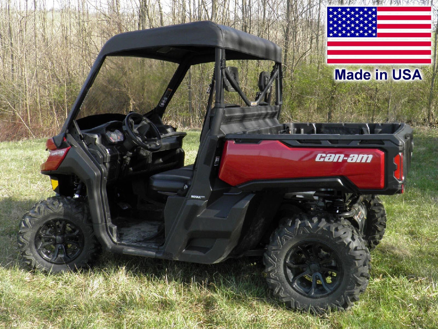 ROOF & VINYL WINDSHIELD Combo for Can Am Defender - Soft Material